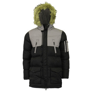 Chaqueta Acolchada Casual para Hombre, Cómoda, Duradera, Transpirable, Impermeable, de Corte Holgado, con Capucha, Forro Polar, Logotipo Frontal en Lona - Product Image 6
