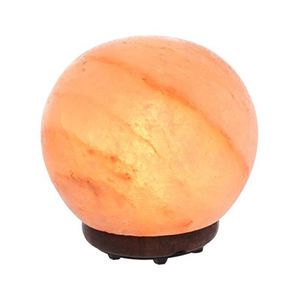 Elegante Lámpara de Sal Esférica de Material Orgánico, Tacto Real, Decoración Elegante para el Hogar, Diseño de Cuenco Tallado a Mano - Product Image 3