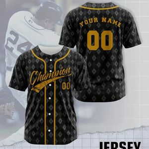 Maillot de baseball vierge noir en gros pour hommes chemise de garçons personnalisée maillot de baseball personnalisé maillot de baseball et de softball personnalisé - Product Image 3