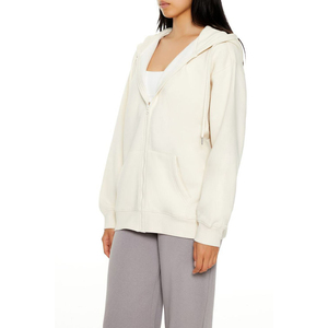 Nouveau sweat à capuche décontracté pour femme, hiver, écologique, séchage rapide, manches longues, poches zippées, coupe oversize, effet délavé - Product Image 2