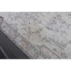 พรมวินเทจขนาด 4.8x8.6 ฟุต พรมตุรกี พรมขนสัตว์ขอบสีขาว - Product Image 4