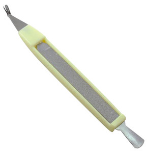 Poussoir à cuticules en acier inoxydable avec logo personnalisé - Product Image 3