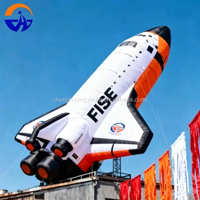 Avion/Raquette spatiale gonflable géante 2026, navette spatiale gonflable, impression de logo gratuite, décoration de fête à thème extérieur pour publicité événementielle