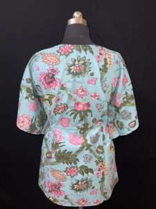 Kaftan de algodón estampado, abrigo de playa de lujo, Kaftan de algodón orgánico, Vestido de playa, ropa de crucero, ropa de resort, vestido de verano, Kaftan corto - Product Image 3