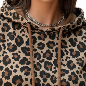 2026 Fashion Leopard Print Women Hoodies Casual <b>Long</b> Sleeve Pullover <b>Sweatshirt</b> Pocket Streetwear <b>Ladies</b> Animal Print Tops - Product Image 5