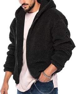 Chaqueta de abrigo con mangas gruesas y largas, ajuste holgado fresco para hombres al aire libre, sólido - Product Image 4