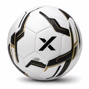 Ballons de football personnalisés X pour l'intérieur |   Blanc Noir Or |   Logo X |   Fabricant OEM ODM |   Qualité de conception haut de gamme | - Product Image 3