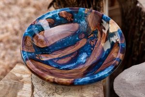 COFFEE LINKED DECOR HANDMADE NATURAL WOODEN AND RESIN SALAD <b>BOWL</b> Good Quality for Home and Restaurant Use for Parties - Product Image 2