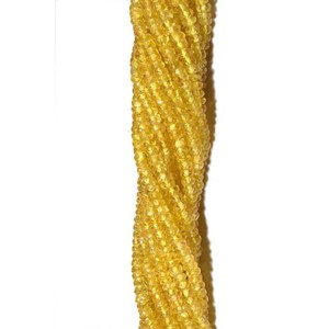 Zafiro Amarillo Facetado en Forma de Rondelle de 2.5-3.5 mm, Piedras Preciosas Naturales para Joyería, Corte Sonyea, Tanzanita, Ametrina - Product Image 4
