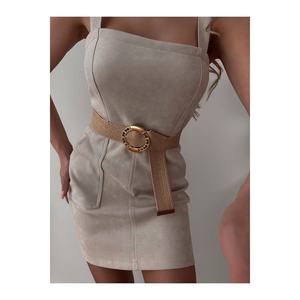 Ceinture élastique tissée pour femme avec boucle à anneau, ceinture pour veste, ceinture pour chemise, ceinture pour robe - Wicker - Product Image 6