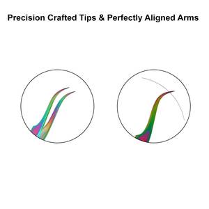 Customized Label Eyelash Extension Tweezers Set 90 Degree Large Isolation 45 Degree <b>Red</b> <b>Glitter</b> Lash Fiber Tip Tweezers - Product Image 3