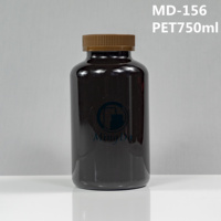Flacon pharmaceutique rond en plastique de 400 ml, 500 ml, 750 ml, emballage de conteneur pharmaceutique populaire du fabricant, flacon de pharmacie pour capsules
