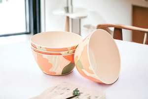 Fábrica de Vietnam, venta al por mayor, Frutero de bambú hilado Natural, ensaladera, cuenco para servir para cocina, listo para enviar - Product Image 5