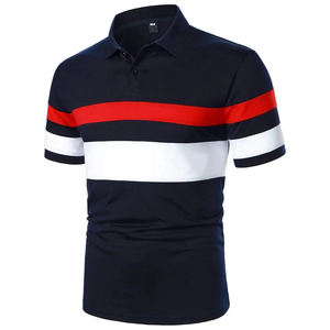 Golf de hombre de diseño personalizado de alta calidad para Polo patrón sólido bordado antiarrugas tejido Casual inteligente al por mayor - Product Image 2