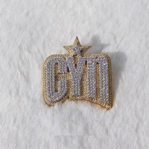 Personalizado VVS Moissanite colgante 925 Plata Hip Hop joyería Iced Out Letter Charm para él/ella Pass Tester - Product Image 2