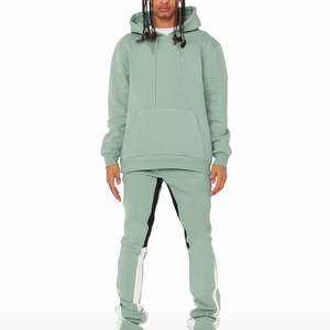 Ensemble survêtement homme premium pour l'hiver, sweat à capuche et pantalon, streetwear, tenue deux pièces, personnalisation, imprimé, 100% coton - Product Image 1