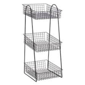 Atractiva Cesta Redonda de Alambre de Hierro para Frutas con Asas para Mesa, Cesta de Almacenamiento de Frutas y Verduras de 2 Niveles para Cocina - Product Image 6