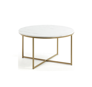 Diseño de mesa central de Metal minimalista dorado, sala de estar y forma para aspecto personalizado, dormitorio, muebles, decoración del hogar - Product Image 1