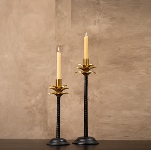 Luxury Aluminum <b>Candlestick</b> <b>Brass</b> Antique Candle Pillar Handmade Christmas Wedding Decorated Candle Stand Customized Print - Product Image 3