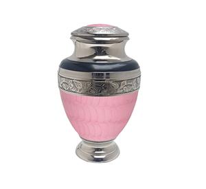 Nickel Plated Adult Ashes Urn Blue Pearl Aluminum Floral Engraved Design Brass Metal Cremation <b>Funeral</b> <b>Supplies</b> - Product Image 2