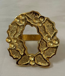 PRÊT À EXPÉDIER VENTE CHAUDE pour décor de table de mariage décor de table de dîner décor de table de Noël anneau de serviette en métal doré au prix le plus bas - Product Image 4