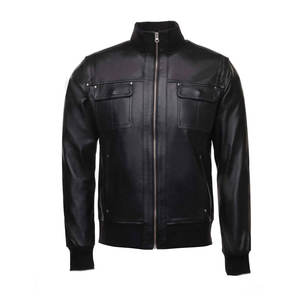 Chaquetas de cuero para hombre con cuello personalizado, ropa de invierno más vendida en línea, precio al por mayor, chaquetas de cuero para hombre - Product Image 1