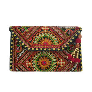 Bolso de Mano Bordado con Múltiples Diseños para Mujer, Cartera Textil con Trabajo de Hilo Decorativo, Diseño Étnico para Uso Casual y de Fiesta - Product Image 1