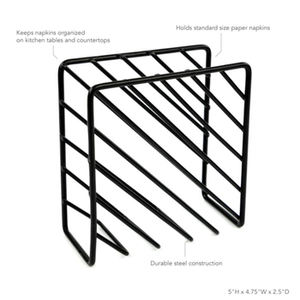 Porte-serviettes moderne en fer massif avec finition en poudre noire pour une organisation élégante de la table dans les hôtels et les maisons - Product Image 6