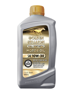 Huile moteur synthétique anti-usure Golden Stallion SAE 10W-30, lubrifiant automobile, lot de 6, 1 litre - Product Image 1
