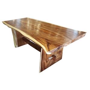 Mesa de Comedor de Diseño Moderno en Madera Sólida de Suar para Uso Interior y Exterior, Muebles para el Hogar de Alta Calidad, Color Natural - Product Image 6