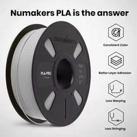 Numakers Filament d'impression 3D PLA Pro Blanc Froid de Qualité Supérieure 1kg 1.75mm Matériau Premium pour Moulage 200°C
