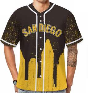 Özel nefes beyzbol ShirtsOEM 100 Polyester özel dünya klasik küba erkekler süblimasyon düz beyzbol forması - Product Image 2