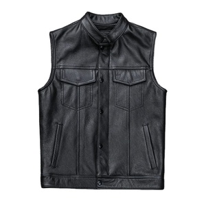 High Quality Custom Made Women's Blue Motorcycle Leather Vest Premium Stylish Breathable <b>Waterproof</b> Reversible Detachable - Product Image 5