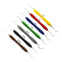 Kit de Relleno Dental de Composite OMI de Alta Calidad con Certificación CE, 7 Piezas Multicolor, Acero Inoxidable de Grado Médico con Recubrimiento de Silicona 6