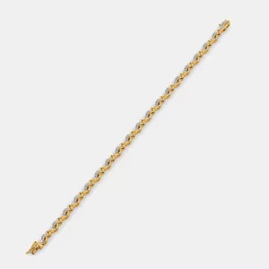 18Kt oro amarillo 9,7G Moissanite pulsera elegante 0,4760 Ct diamantes 0,4760 Ct Moissanite brazaletes Joyería de diamantes únicos - Product Image 3