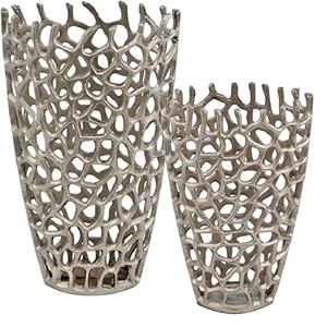 MS INC Aluminium <b>Floor</b> <b>Vases</b> with set of 2 for Home Office And wedding Decoration - Product Image 1