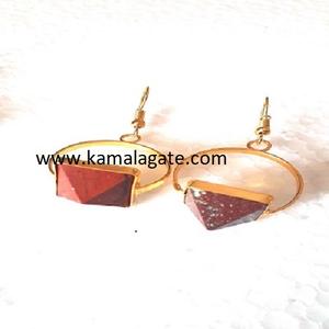 Conjuntos de pendientes de pirámide curativa de cristal de estilo religioso de moda al por mayor, piedras preciosas surtidas de latón chapado en oro, perlas de moda - Product Image 5