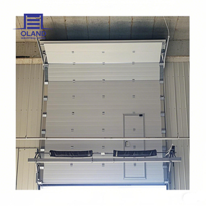 <span class=keywords><strong>Porte</strong></span> <span class=keywords><strong>sectionnelle</strong></span> <span class=keywords><strong>industrielle</strong></span> coupe-vent en acier, 40 mm d'épaisseur, portes à levage élevé avec mousse de polyuréthane pour atelier - Product Image 4