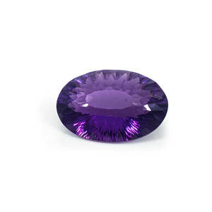 Cristal de quartz bleu clair naturel de 129,78 carats, qualité supérieure, améthyste ovale, pierre précieuse polie, améliorée par la lumière, certifiée IGI - Product Image 1