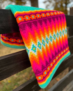 Western Show Horse Saddle Blanket Diseño de Nueva Zelanda Manta de sillín de lana hecha a mano Top Wool Saddle Pad Size - Product Image 5