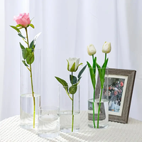 Vase Transparent Centre De Table Bougeoir Parfait pour Centres De Table Salle À Manger Chambre Salon Arrangements Floraux