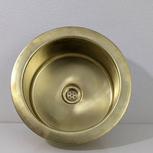 Traditional Style Brass <b>Sink</b> For Ethnic <b>Bathroom</b> Design Blending Heritage With Functional Use - Product Image 1