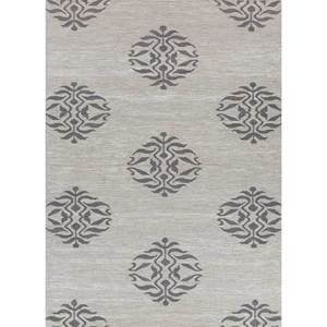Tapis en laine et jute Indusbar Dwrm-108 gris et noir, tissage plat, motif abstrait rayé, rectangulaire, pour la maison - Product Image 1