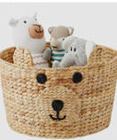 Cesta de almacenamiento multifunción de ratán con cara de animal bonita y ecológica moderna, estilo circular para decoración de habitación de niños - Product Image 6