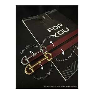 Set of Two Long Thin Women's <b>Belts</b> with Gold <b>Buckles</b>, Suitable for Jackets, Shirts, and Dresses. - Burgundy-<b>Silver</b>-Gold - Product Image 1