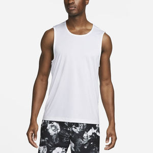 Camiseta sin mangas de alta calidad con logotipo personalizado cómodo poliéster sólido hombres Casual 100% poliéster transpirable 2025 hombres camisetas sin mangas personalizadas - Product Image 4