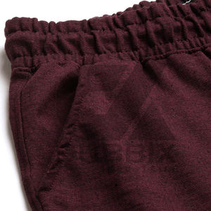 Pantalones cortos informales de tela elástica para hombre, 100% algodón, de lona, transpirables, ligeros, con cintura elástica para gimnasio, correr, relajación en casa - Product Image 5