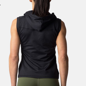 Venta al por mayor de alta calidad pullover entrenamiento sin mangas entrenamiento correr sudaderas con capucha 2023 personalizado gimnasio sin mangas mujer Sudadera con capucha - Product Image 2