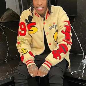 2025 <b>Top</b> Trending Unisex Custom Men's Wool Winter Varsity Jackets Cool Style Baseball Bomber Leather Varsity Jacket - Product Image 2