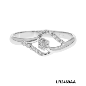 แหวนทองคำ 14K ชุบโรเดียม ประดับเพชรธรรมชาติ ดีไซน์คลาสสิกหรูหรา ลายฉลุแบบเปิด ดีไซน์เกลียว ประดับเพชรแบบพิเศษ - Product Image 3